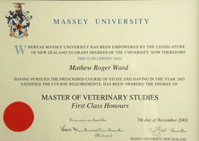 新西兰大学毕业证图片
