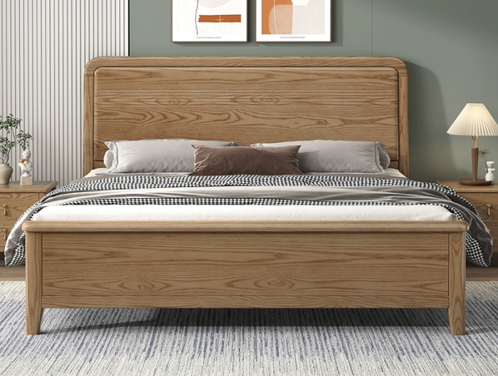 Ash wood bed 6201#