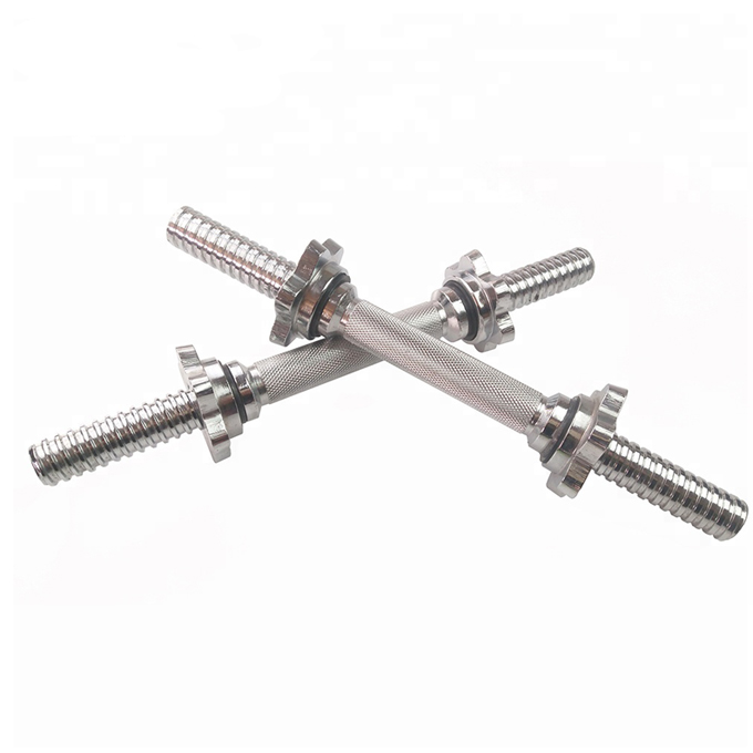 Solid Steel Threaded Dumbbell Bar DY-BR-001