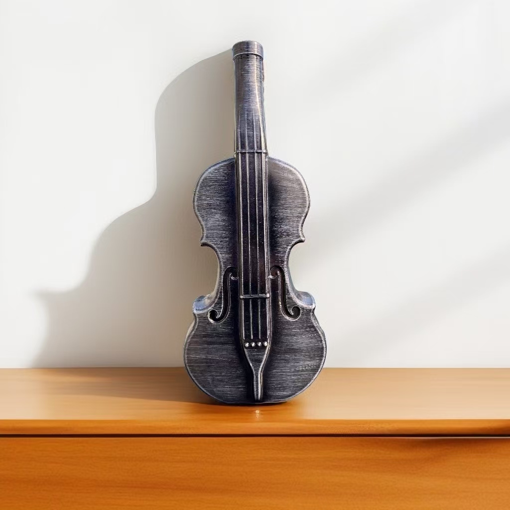Violin Glass Wine Bottle