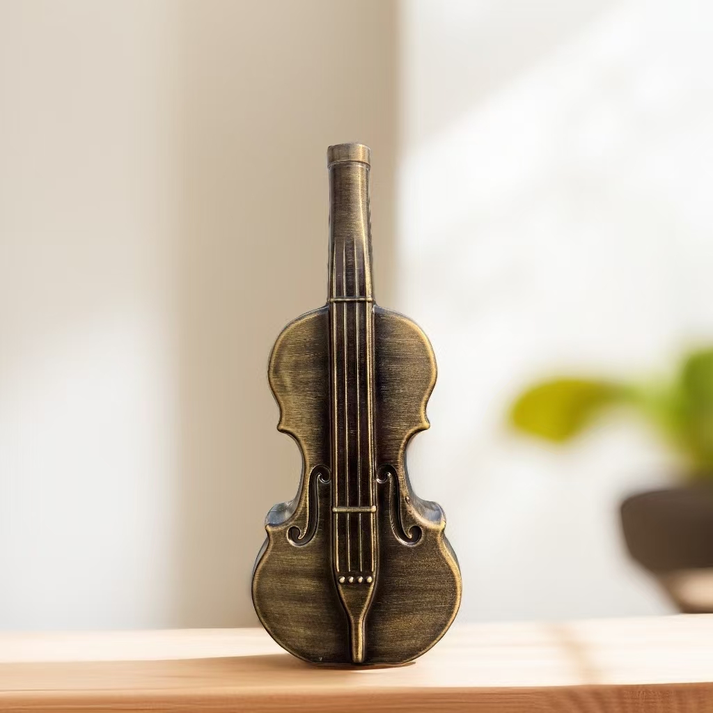 Violin Glass Wine Bottle