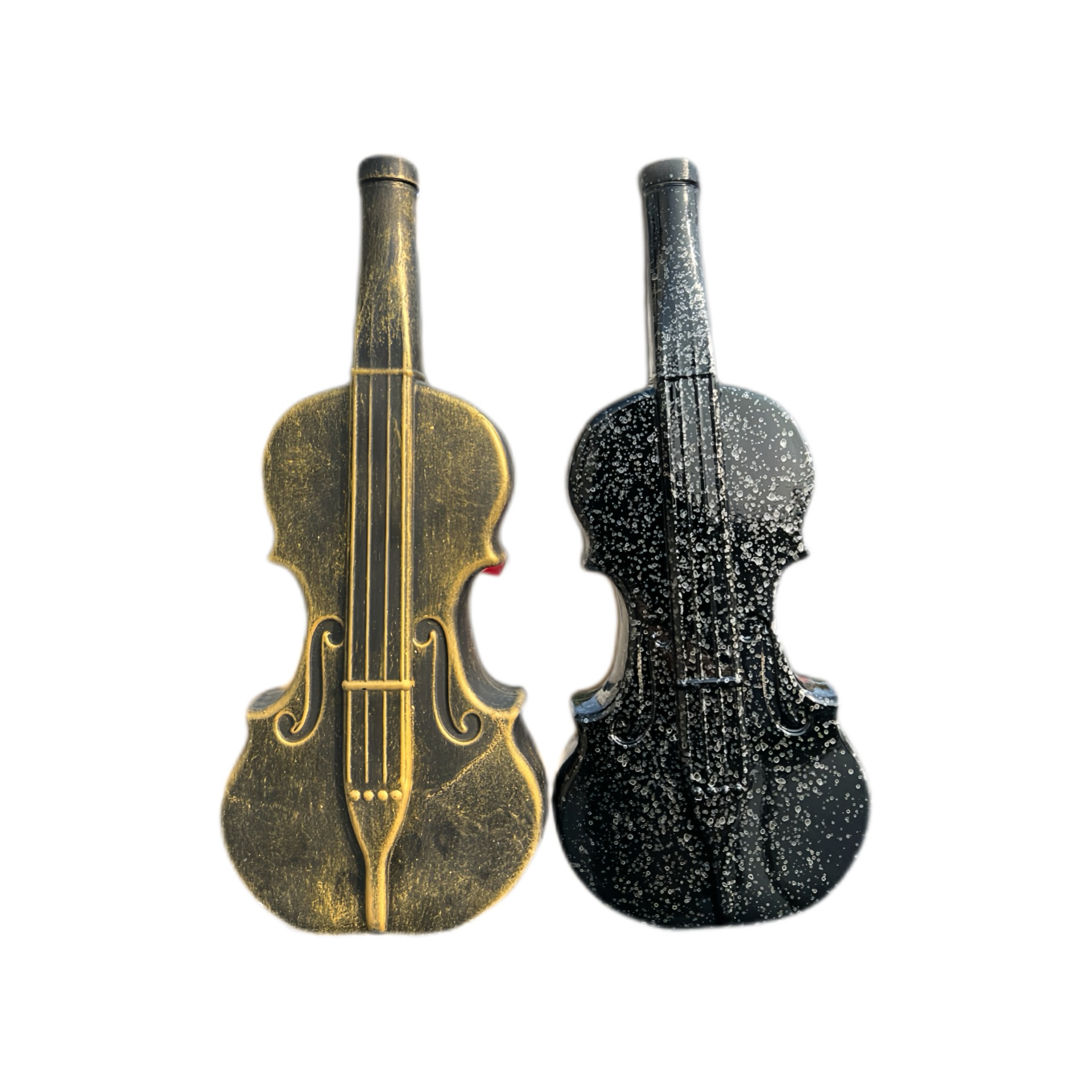 Violin Glass Wine Bottle
