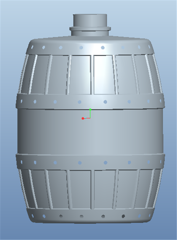 750ml Barrel Glass Bottle