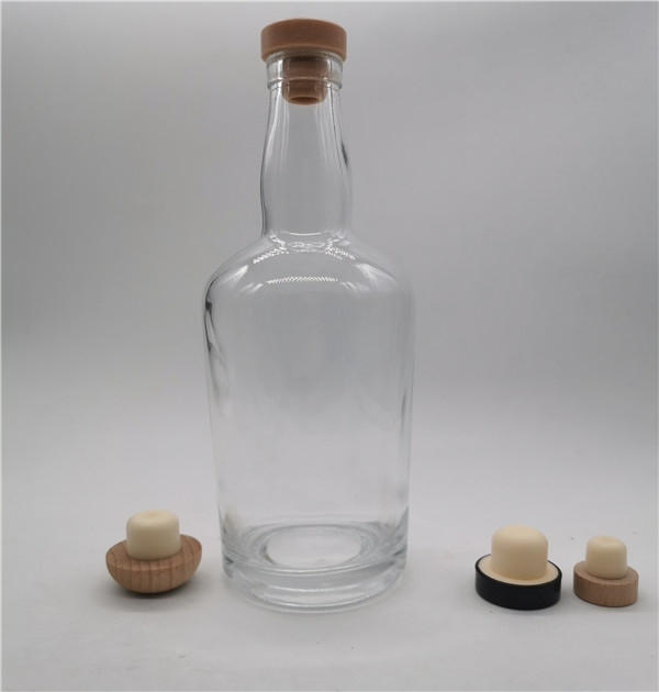 750ml 高品質フリントウイスキー ラム ウォッカ ガラスボトル