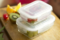 Borosilicate Glass Food Storage Set with Steam Release Lids