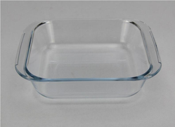 Square Borosilicate glass baking tray