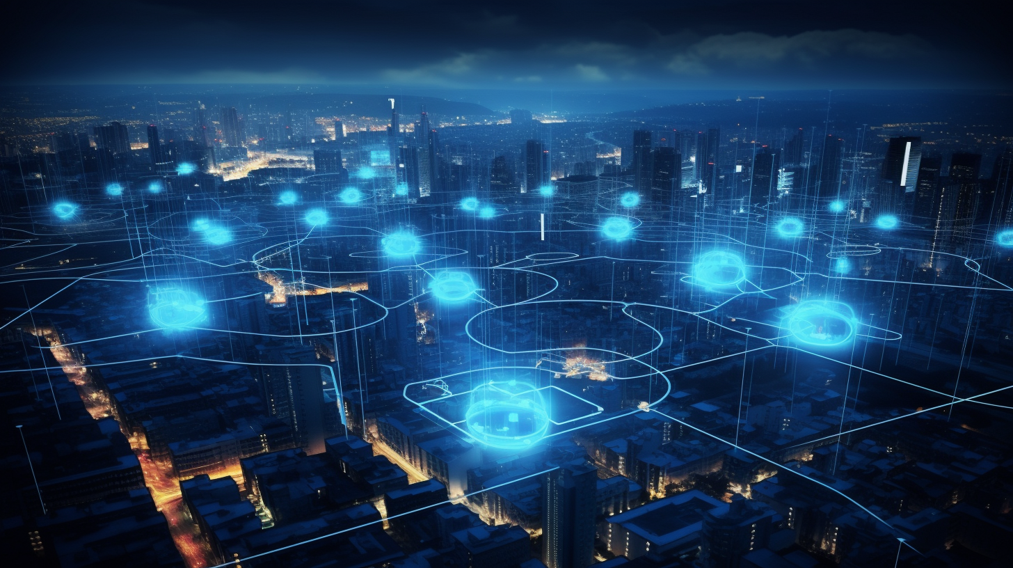 城市网络3D网络科技感