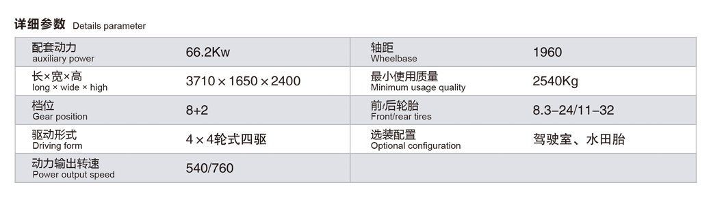 拖拉机904参数