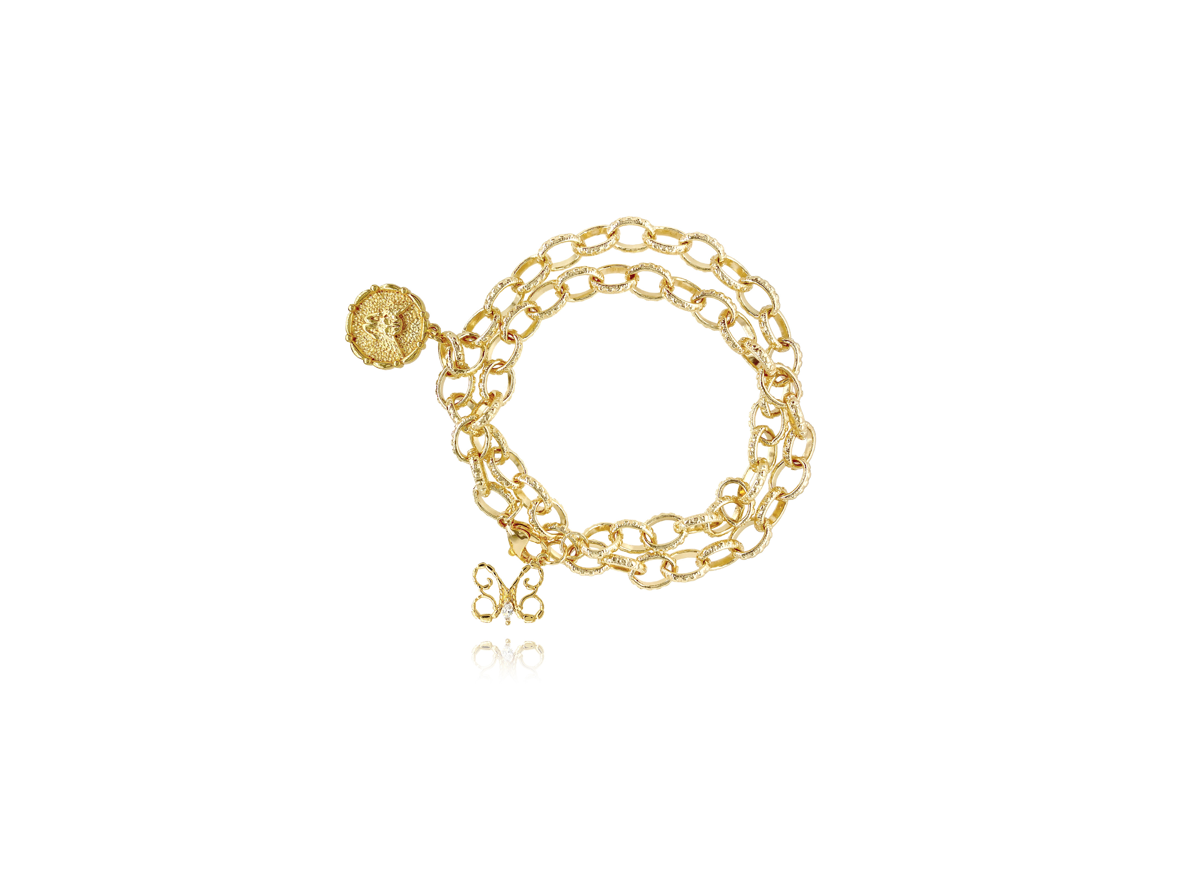 Italian Medici Libero14K gold premium design bracelet