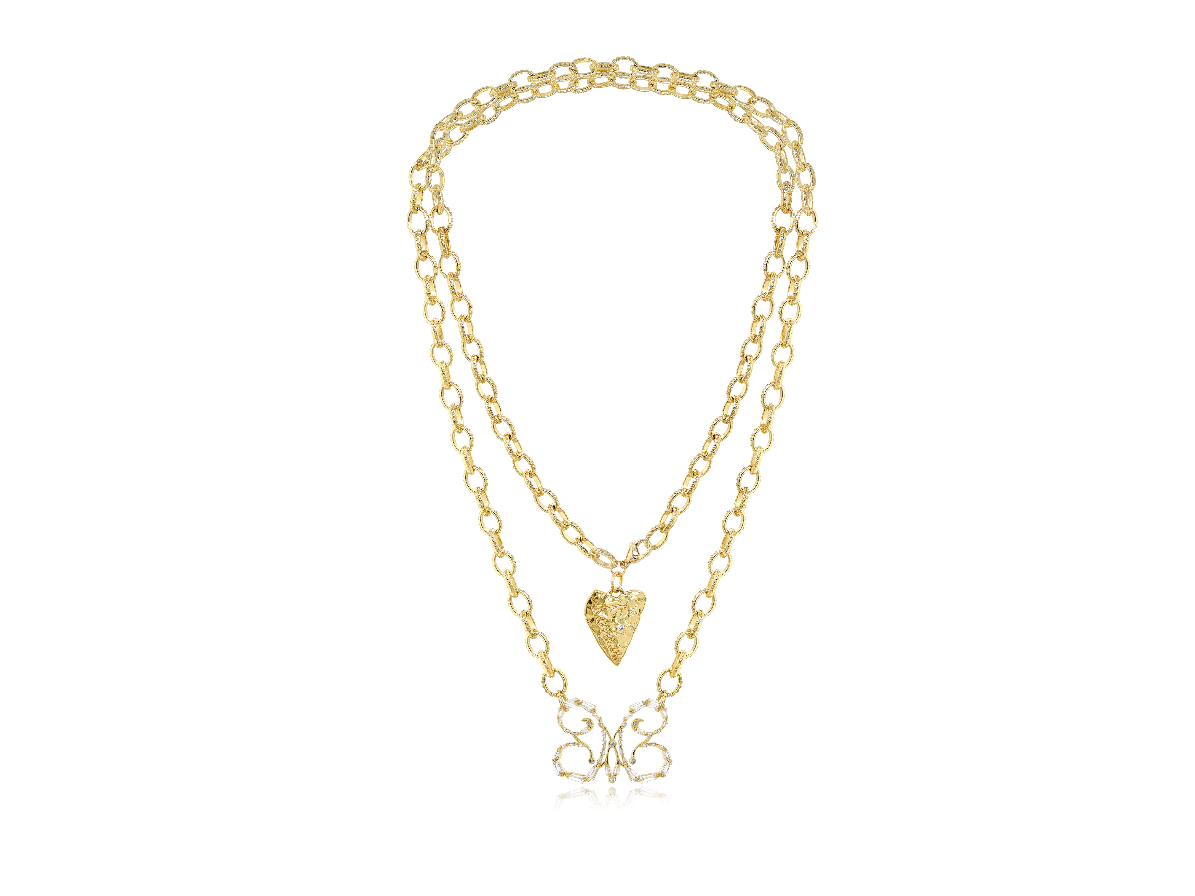 Italian Medici Libero14-carat gold design necklace