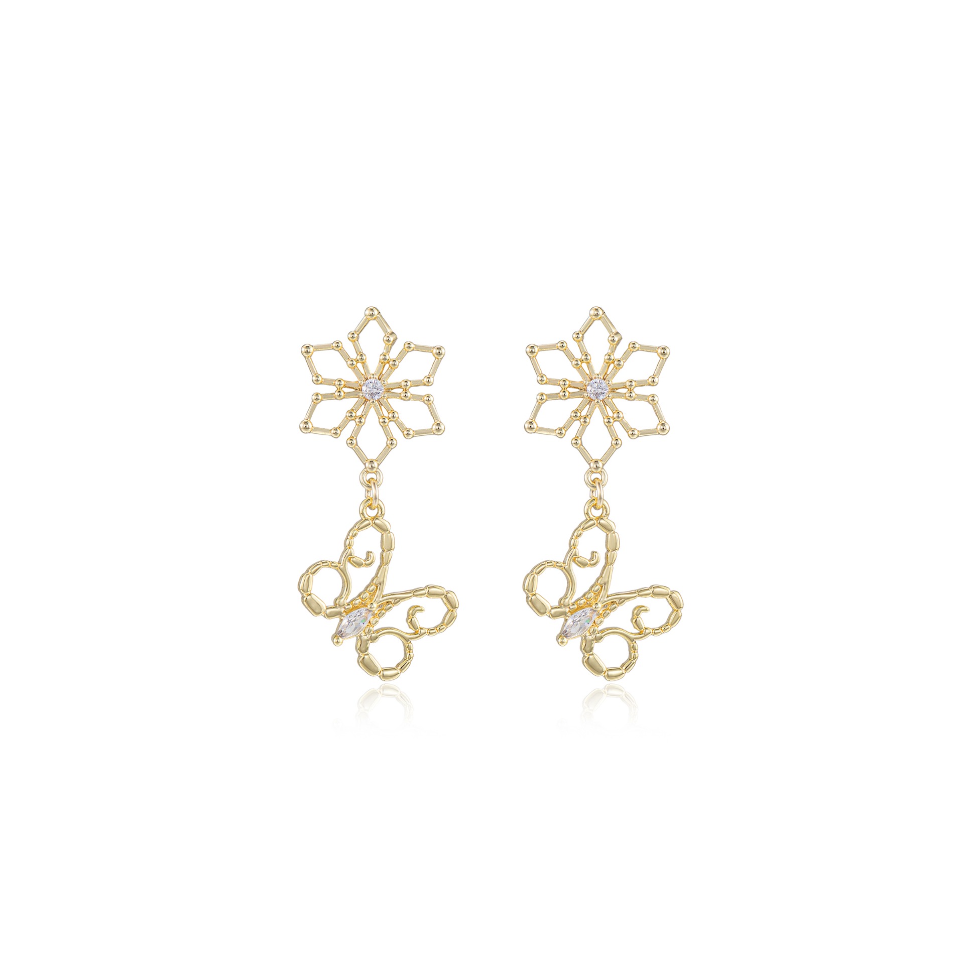 Italian Medici Libero14K gold premium design earrings
