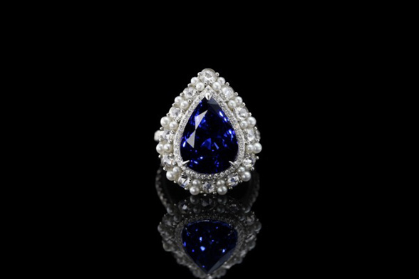 12.2 Carat Royal Blue Sapphire Ring
