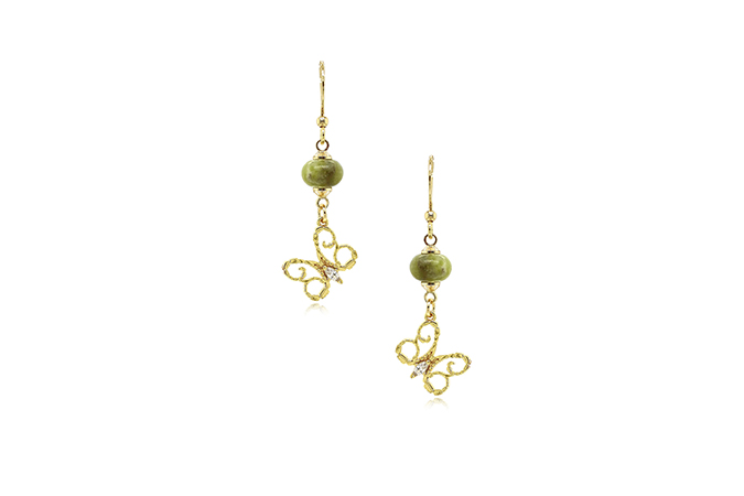 Medici Lilla jade 14k gold wrapped in high-end exquisite gift earrings