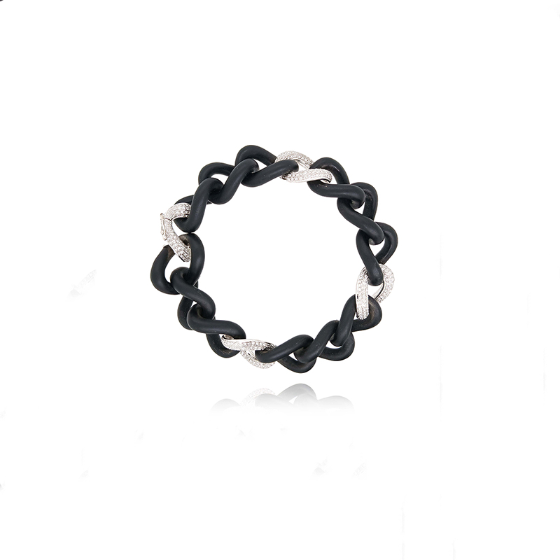 Natural Onyx  Diamond Necklace