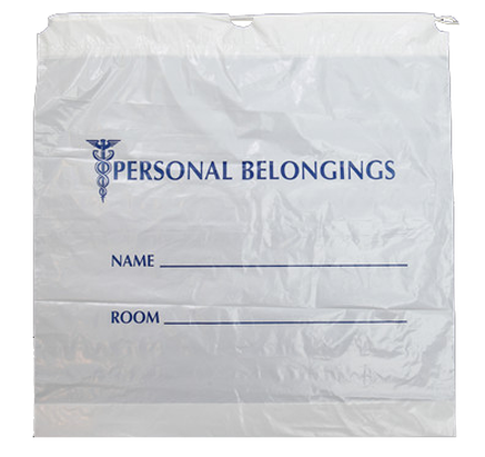 Patient Belongings Bag (Plastic drawstring bag)