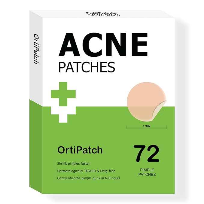 Hydrocolloid Acne Pimple Patch for Covering Zits and Blemishes in Face and Skin (72 Patches)