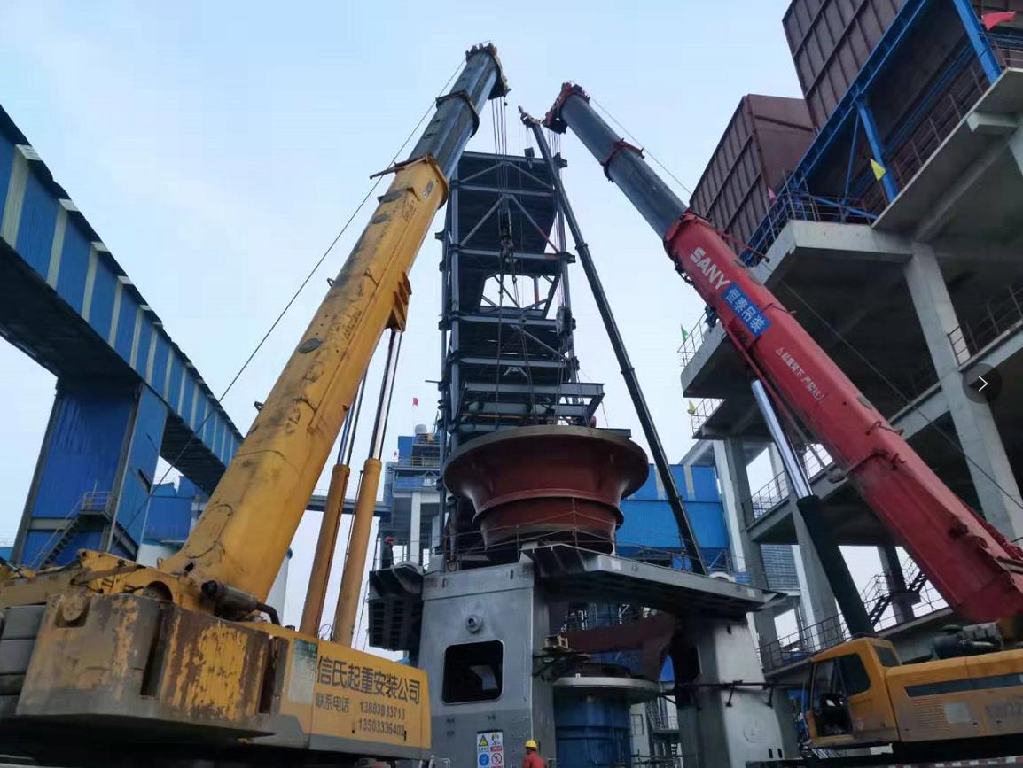 Installation of grinding plate of vertical mill in Shijiazhuang