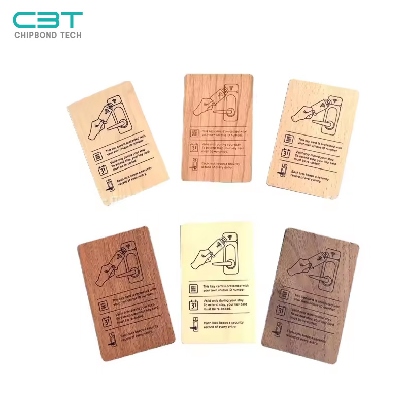 Wooden Hotel Key Cards, HF RFID Smart Cards