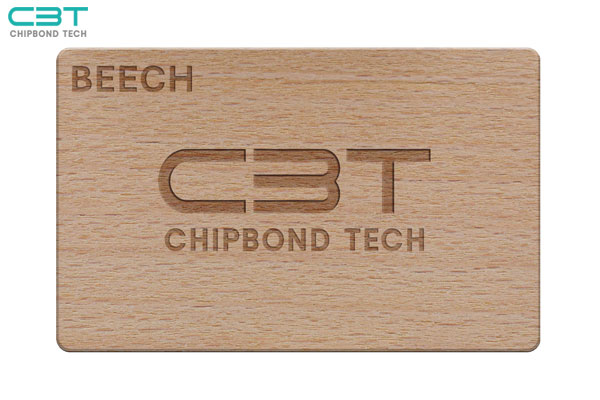 RFID Beech Wooden Card, Smooth Texture, Warm Feel