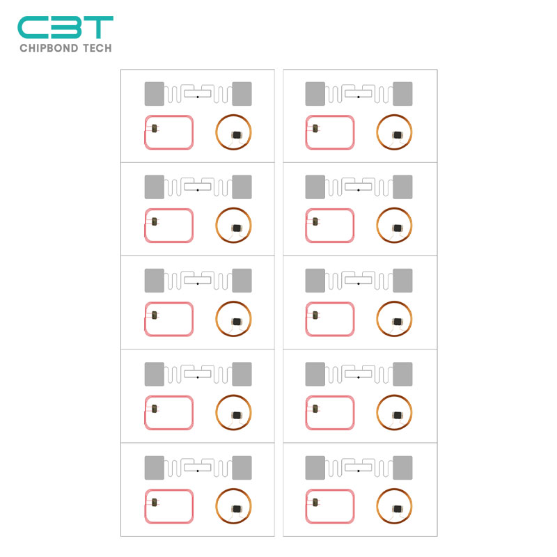 LF+HF+UHF, Tri-band RFID Prelam Inlays for RFID Cards