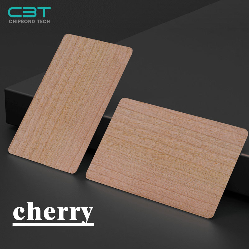 RFID Cherry Wooden Card, With Natural Texture