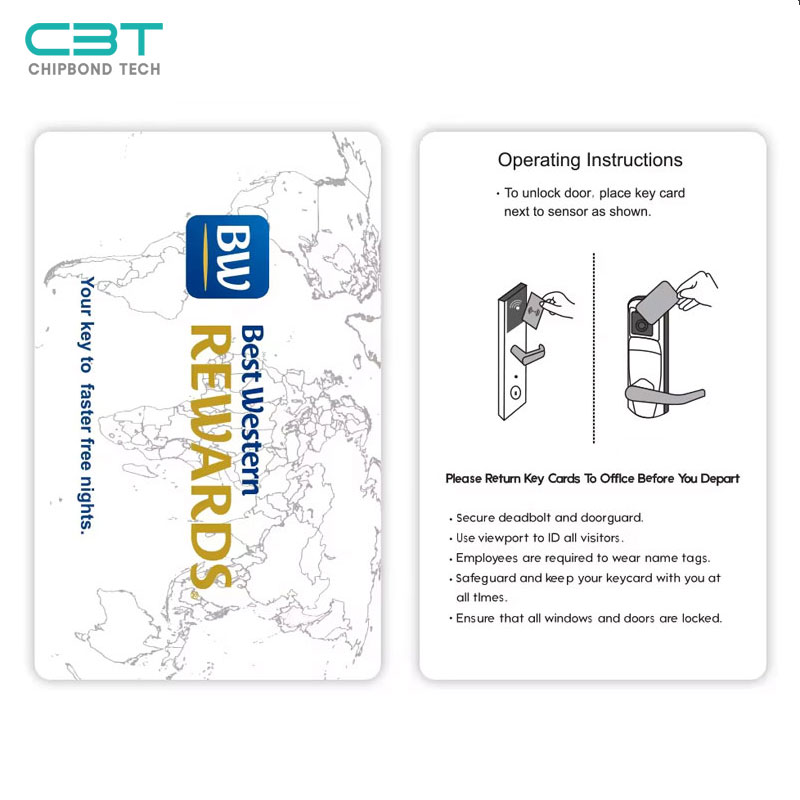 13.56MHz RFID Hotel Key Card, Encryption Access Control