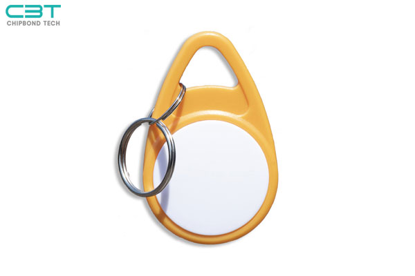 KF NO.6 Yellow PA RFID Keychain, Dual Color