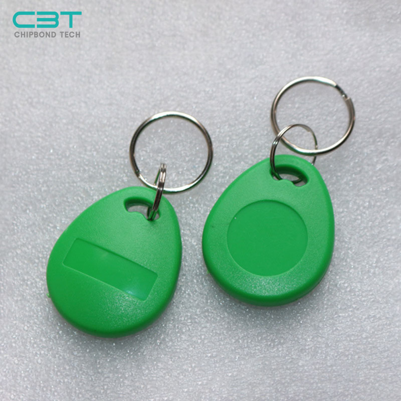 KF NO.8 Green Custom RFID Keyfob, Laser Number