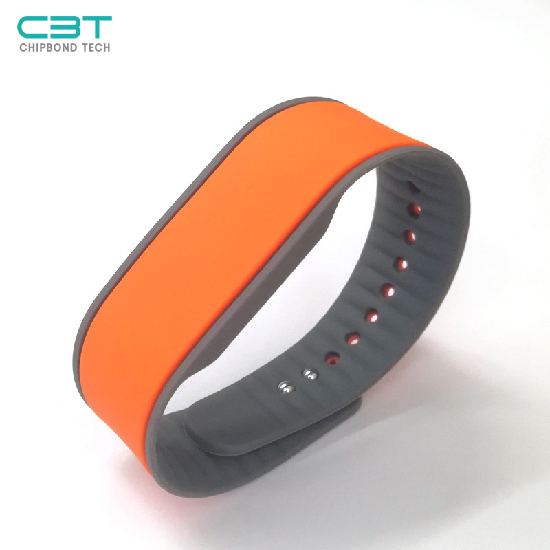 WD18 Custom RFID Silicone Wristband, Laser Coloring