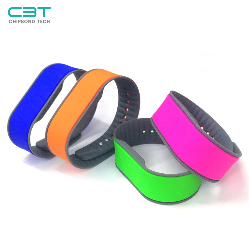 WD18 Custom RFID Silicone Wristband, Laser Coloring