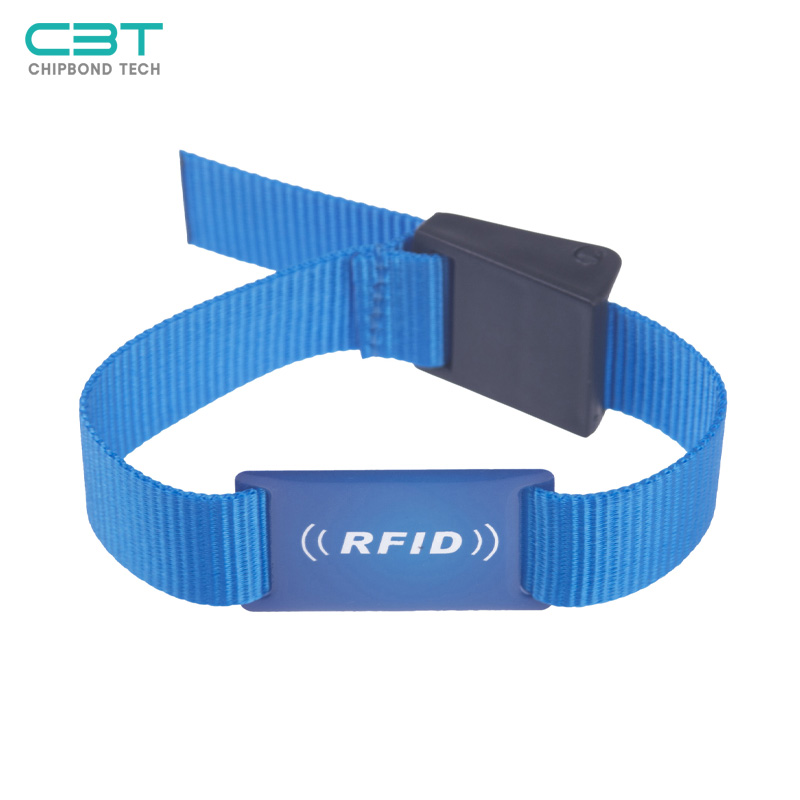 NL005 Custom RFID Elastic Wristbands, Nylon RFID Fabric Wristband