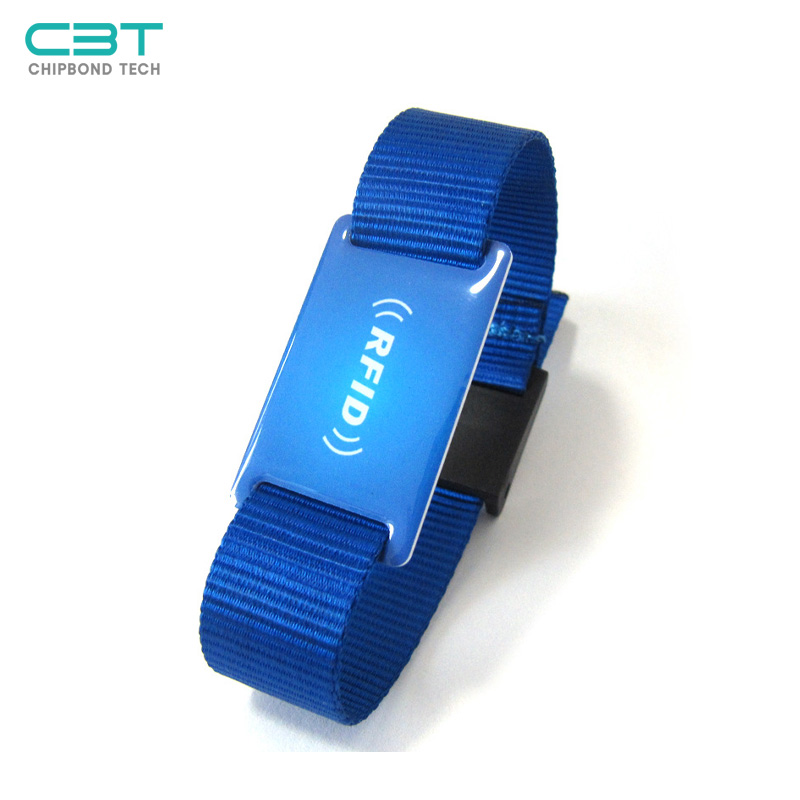 NL005 Custom RFID Elastic Wristbands, Nylon RFID Fabric Wristband