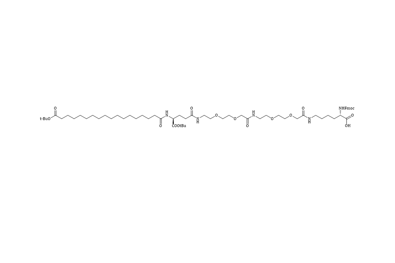 Fmoc-L-Lys[Oct-(otBu)-Glu-(otBu)-AEEA-AEEA]-OH