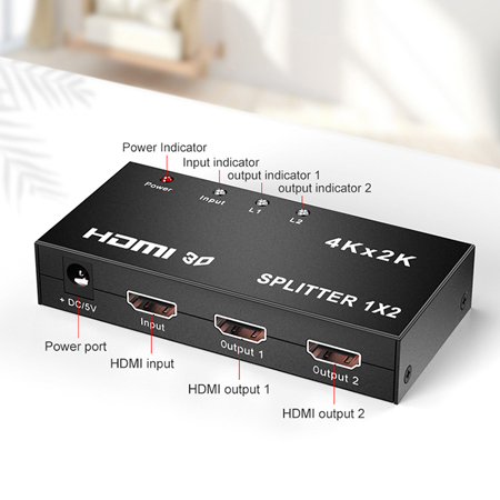 HDMI分配器分屏器一分二一分四 4K高清
