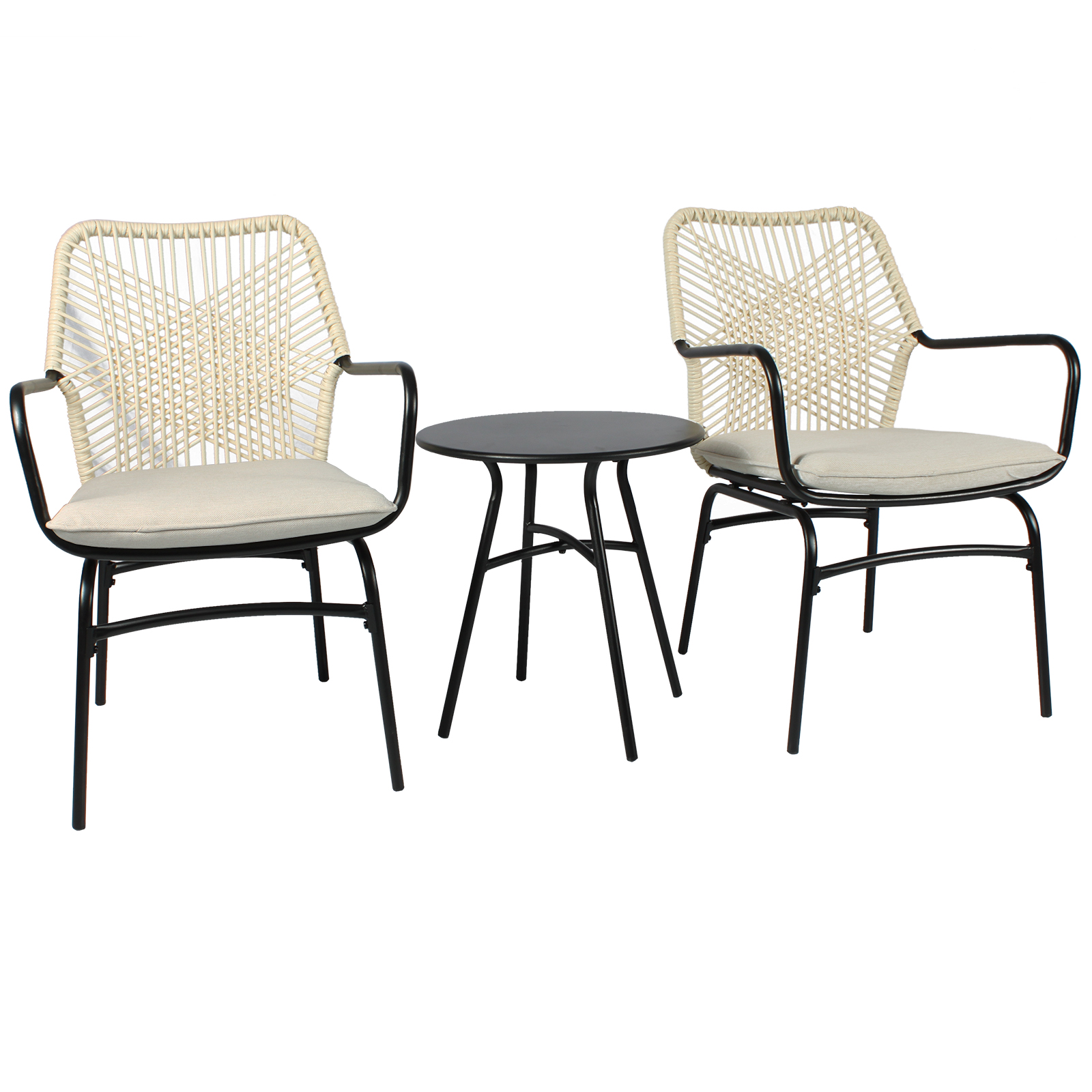 Steel Frame and PE rattan seat
Size and Color Customizable