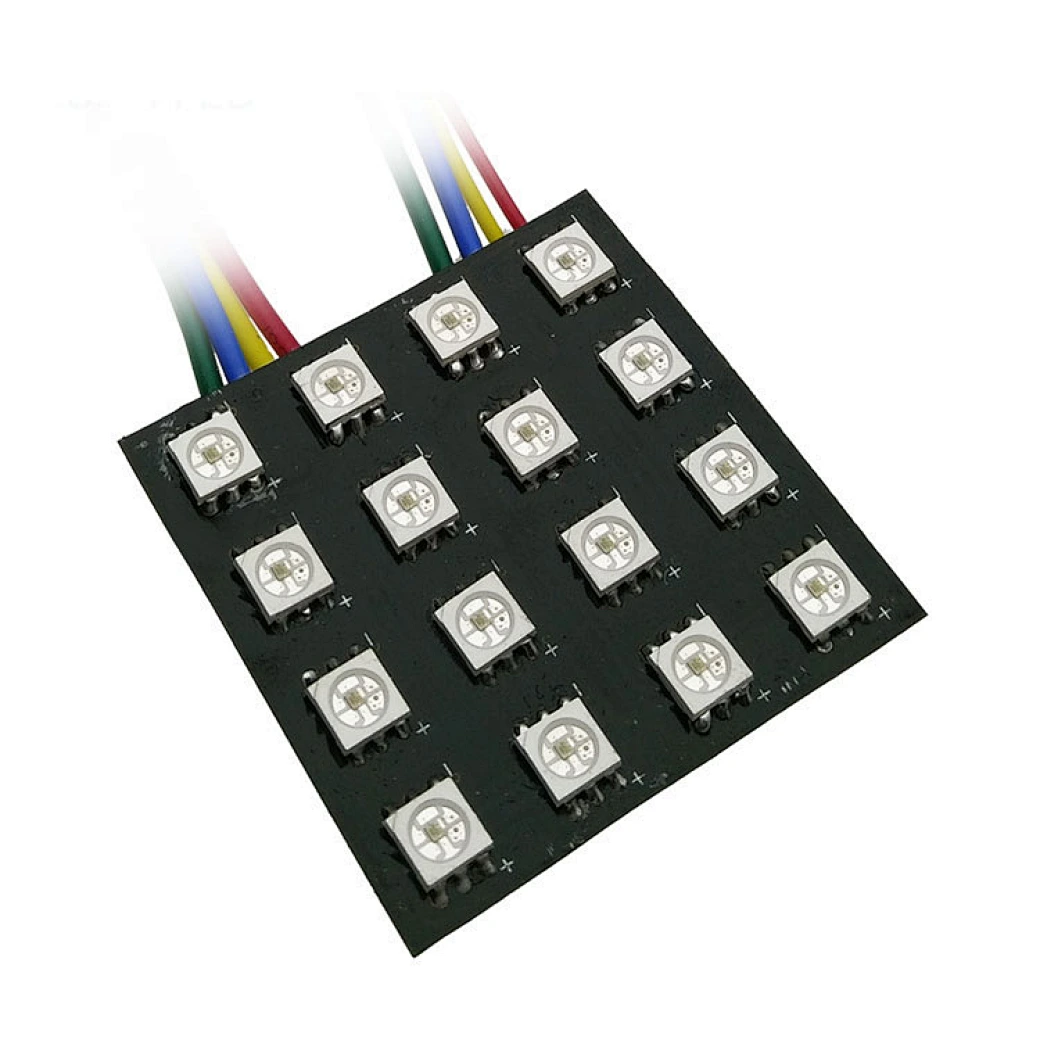 4x4 ws2812b sk6812 rgb led matrix with black pcb