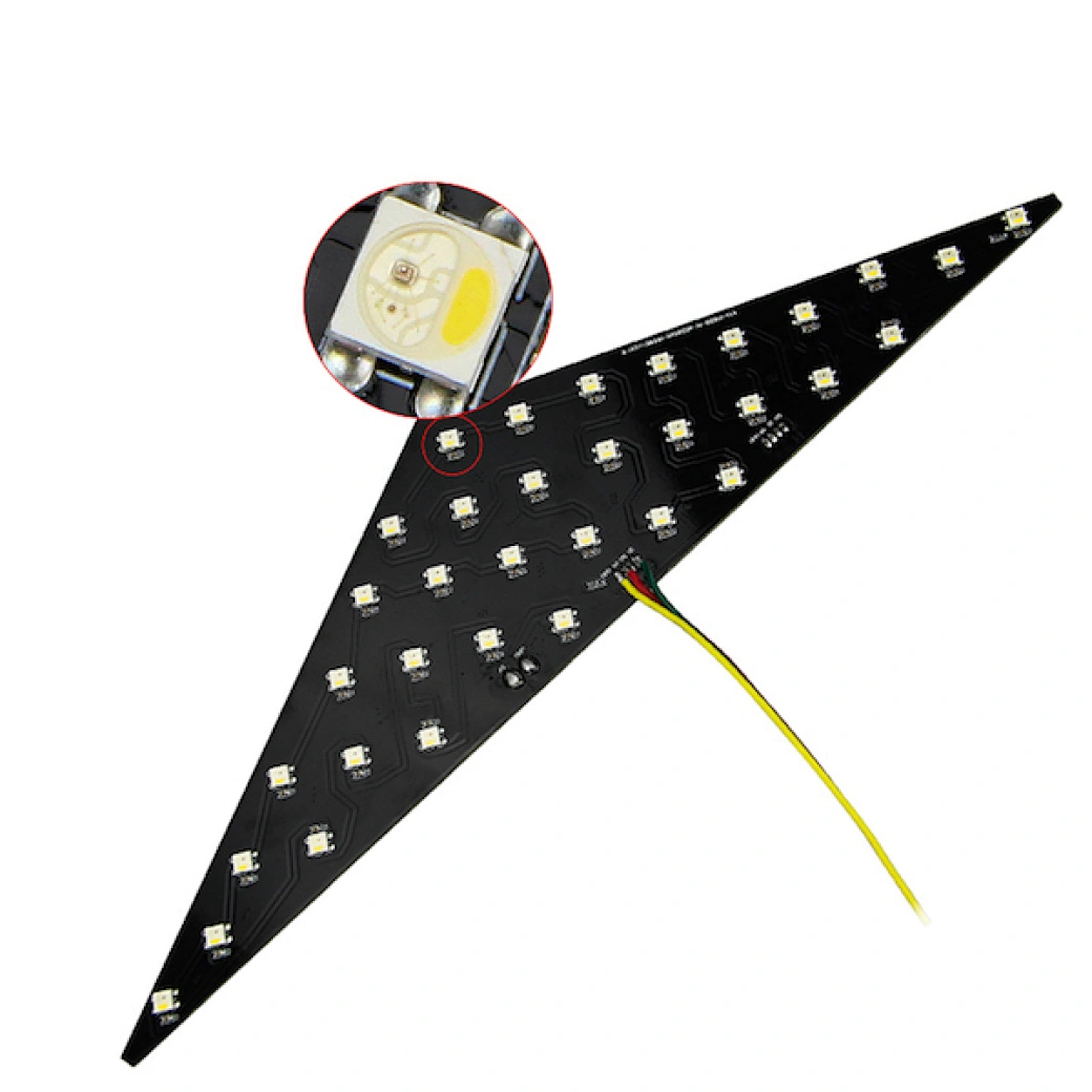 34leds ws2812b sk6812 addressable triangular rgbw led matrix