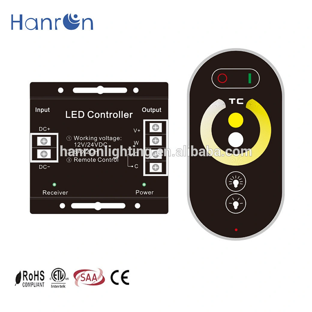 RF wireless remote control led touch controller CT LED controller for Bicolor Strip Light