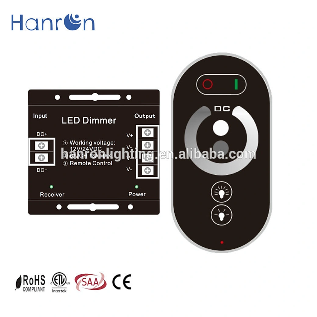 Wireless RF dimmable led dimmer controller for single color led strip