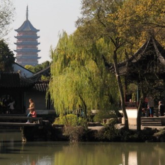 Humble Administrator’s Garden is representative of Chinese classical gardens in the Ming Dynasty, which are focused on a central pond with pavilions. At 51,950 m2, it is the largest garden in Suzhou and generally considered the finest garden in southern China.