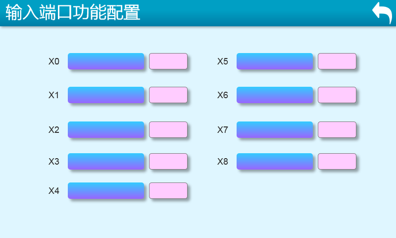 输入端口功能配置界面