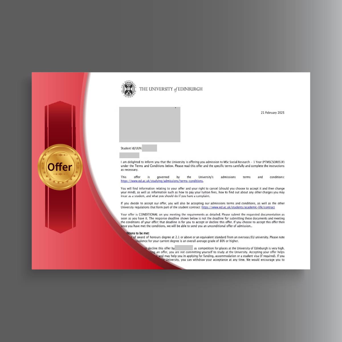 爱丁堡大学 社会研究硕士 2025