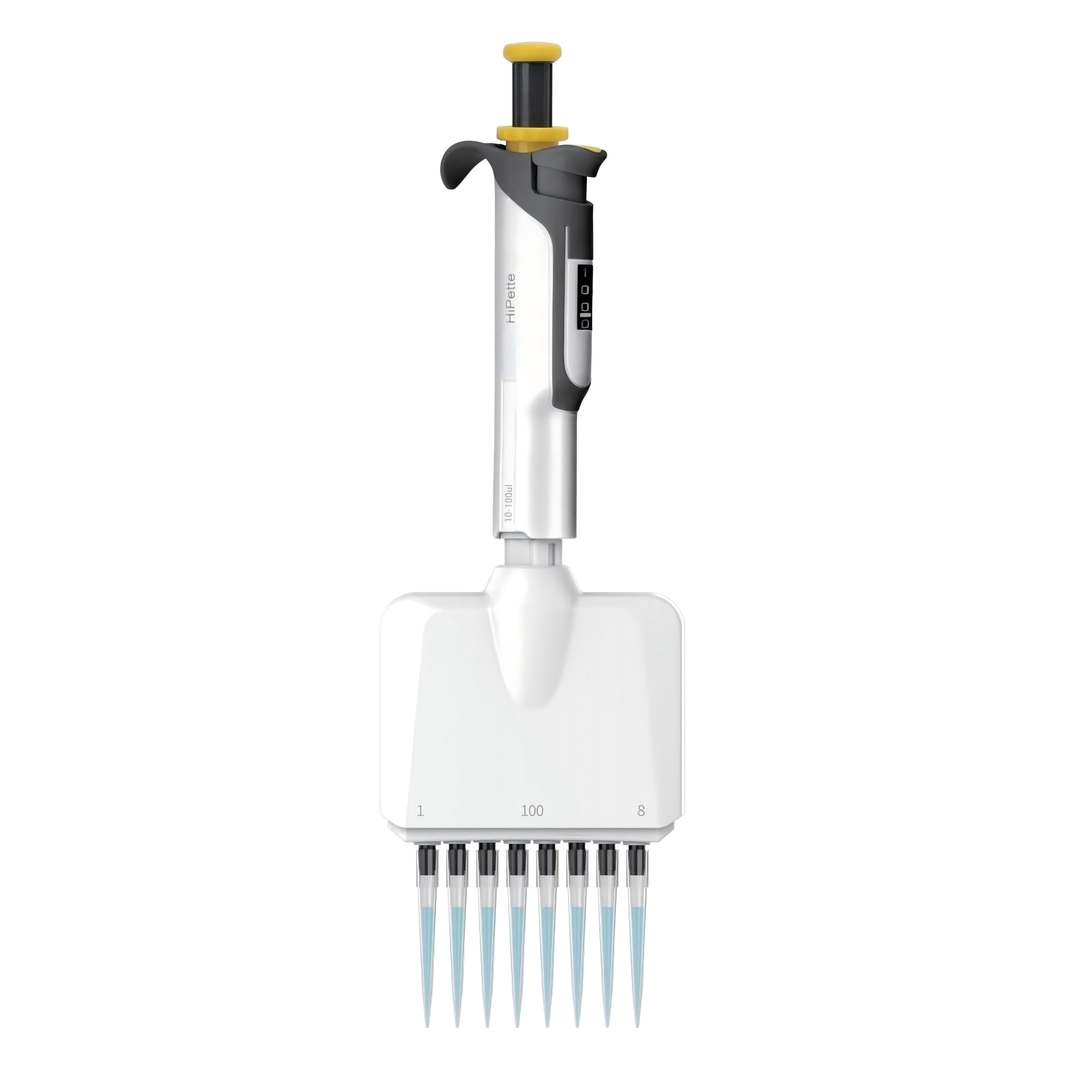 HiPette 全消毒手动八道可调式彩色移液器