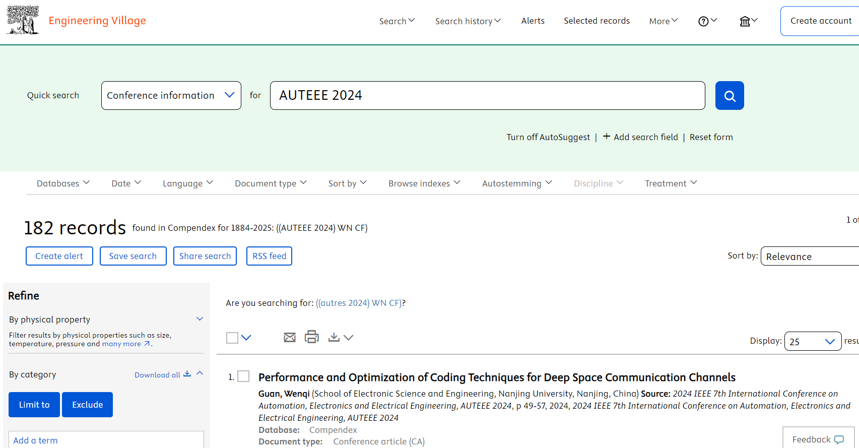 AUTEEE 2024 EI检索