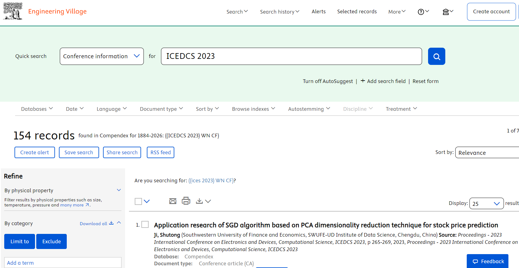 ICEDCS 2023 EI检索