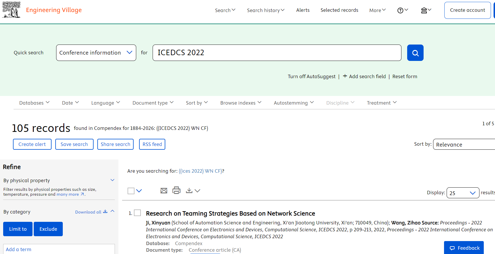 ICEDCS 2022 EI检索