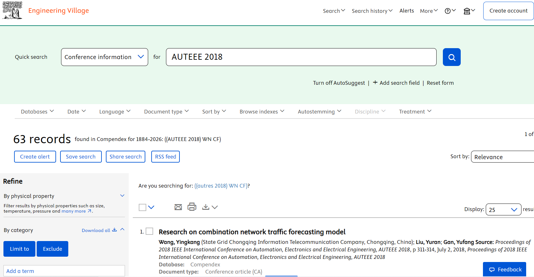 AUTEEE第1届EI检索