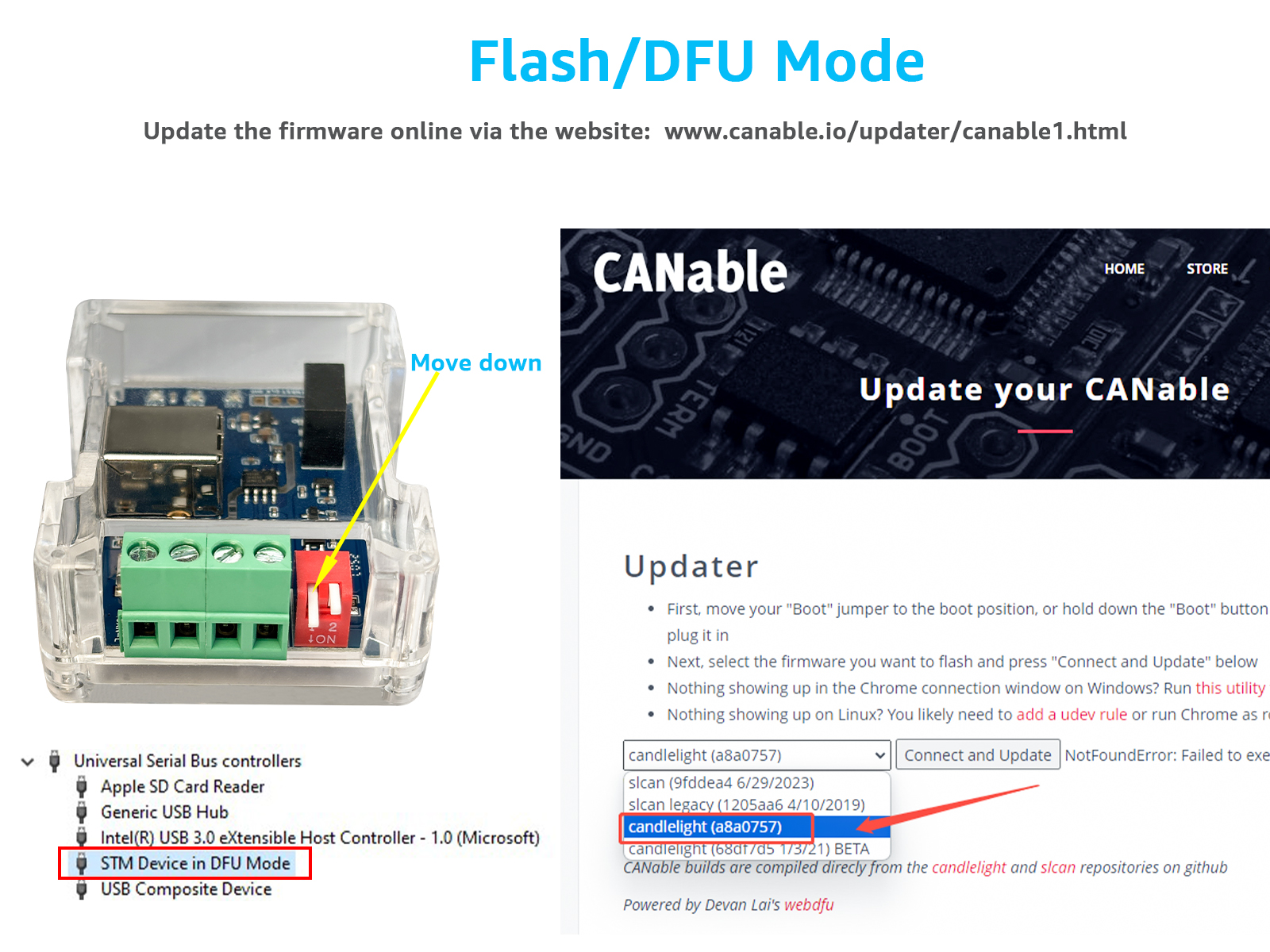 DSD TECH SH-C31G USB-B to CAN Adapter with FD Support Based on Canable 2.0,Compatible with Windows/Linux/MacOS