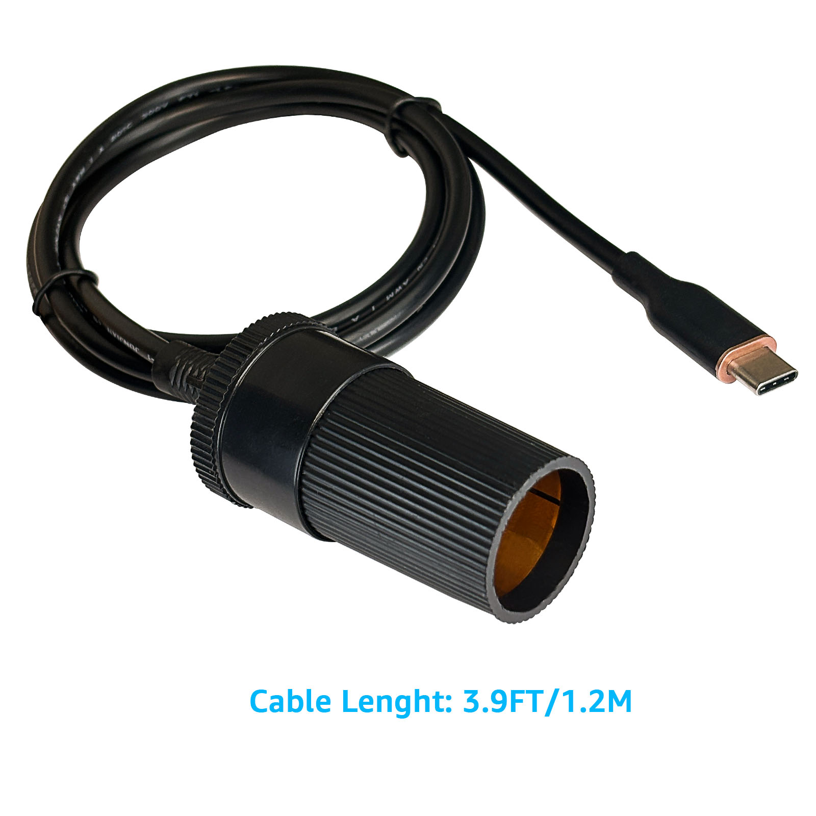DSD TECH MagicConn SH-CP12M USB-C to 12V Cigarette Lighter Adapter for Car Recorder GPS