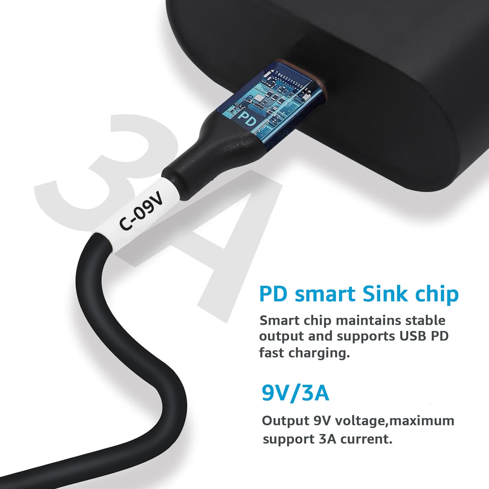 MagicConn SH-CP09C USB Type C PD to DC Power Cable(40x17)-9V